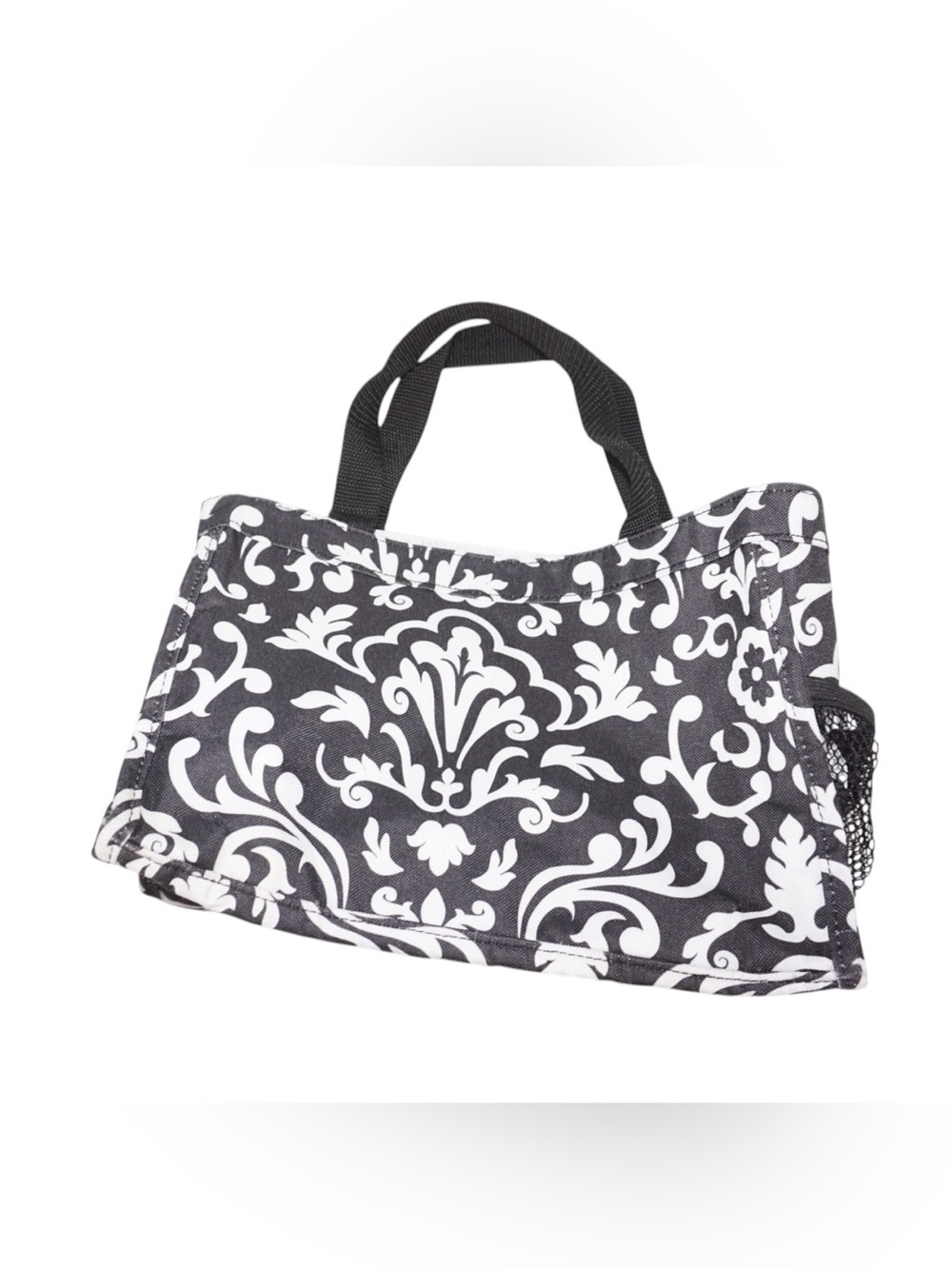 Thirty-one BOGO FREE SALE Medium Utility Tote Black/White Floral Paisley Pattern - Picture 4 of 5
